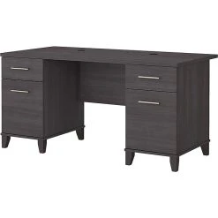 Bush Furniture Somerset 60" Laminated Wood Office Desk, Storm Gray (WC81528K) - Stylish & Durable