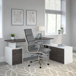 Bush Business Furniture Jamestown 71" L-Shaped Desk With Drawers, Storm Gray/White - Home Office Furniture -Computer Office Desks Shop unnamed file 4466