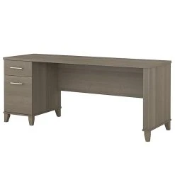Bush Furniture Somerset 72W Office Desk with Drawers - Ash Gray Laminate Workspace for Home & Office (WC81672)