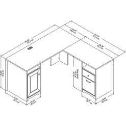 Bush Furniture Cabot 60" L-Shaped Corner Computer Desk, White (WC31930K) | Durable Laminated Wood Design 12 Bush Furniture Cabot 60" L-Shaped Corner Computer Desk, White (WC31930K) | Durable Laminated Wood Design -Computer Office Desks Shop unnamed file 4479