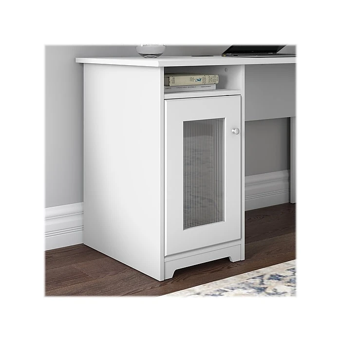 Bush Furniture Cabot 60" L-Shaped Corner Computer Desk, White (WC31930K) | Durable Laminated Wood Design 8 Bush Furniture Cabot 60" L-Shaped Corner Computer Desk, White (WC31930K) | Durable Laminated Wood Design - Image 8