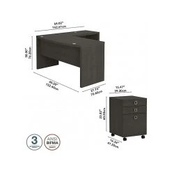 Kathy Ireland® Echo 60"W L-Shaped Bow Front Desk with Mobile File Cabinet, Charcoal Maple – Modern Office Furniture -Computer Office Desks Shop unnamed file 4497