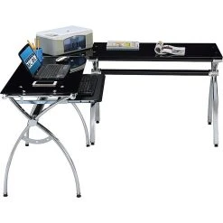 Techni Mobili Black L-Shaped Tempered Glass Computer Desk | Modern Office Furniture -Computer Office Desks Shop unnamed file 45