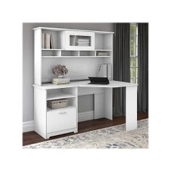 Bush Furniture Cabot 60" Corner Desk, White (WC31915K) - Space-Saving Laminated Wood Office Desk -Computer Office Desks Shop unnamed file 4526