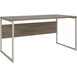 Bush Business Furniture Hybrid 60" W Modern Hickory Computer Table Desk with Metal Legs - HYD360MH