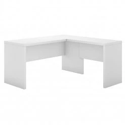 Kathy Ireland® Echo L Shaped Desk in Pure White - Stylish & Functional Office Furniture