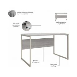 Bush Business Furniture Hybrid 48" W Laminated Wood Computer Desk with Metal Legs, Platinum Gray (HYD248PG) -Computer Office Desks Shop unnamed file 4552