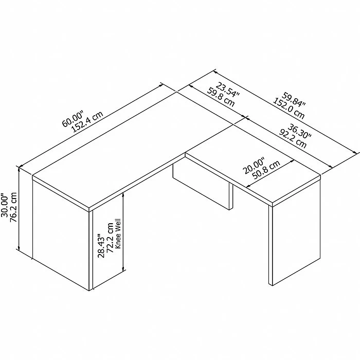 Kathy Ireland® Echo L Shaped Desk in Pure White - Stylish & Functional Office Furniture 3 Kathy Ireland® Echo L Shaped Desk in Pure White - Stylish & Functional Office Furniture - Image 3