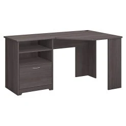 Bush Furniture Cabot Corner Desk, Heather Gray (WC31715K) - Compact & Stylish Laminate Desk for Home Office