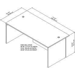 Bush Business Furniture Office 500 71" Computer Desk - Storm Gray, Laminated Wood -Computer Office Desks Shop unnamed file 4593
