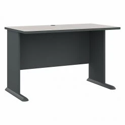 Bush Business Furniture Cubix 48W Laminated Wood Desk - Slate/White Spectrum (WC8448A)