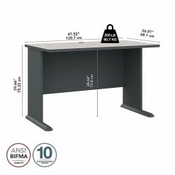 Bush Business Furniture Cubix 48W Laminated Wood Desk - Slate/White Spectrum (WC8448A) -Computer Office Desks Shop unnamed file 4601