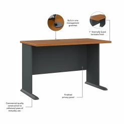 Bush Business Furniture Cubix 48W Laminated Wood Desk - Natural Cherry/Slate Finish (WC57448) 10 Bush Business Furniture Cubix 48W Laminated Wood Desk - Natural Cherry/Slate Finish (WC57448) -Computer Office Desks Shop unnamed file 4615