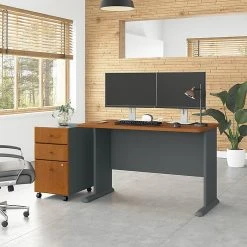 Bush Business Furniture Cubix 48W Laminated Wood Desk - Natural Cherry/Slate Finish (WC57448) 13 Bush Business Furniture Cubix 48W Laminated Wood Desk - Natural Cherry/Slate Finish (WC57448) -Computer Office Desks Shop unnamed file 4618