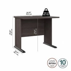Bush Business Furniture Studio A 36"W Small Computer Desk in Storm Gray | Laminated Wood | Compact Office Desk -Computer Office Desks Shop unnamed file 4639