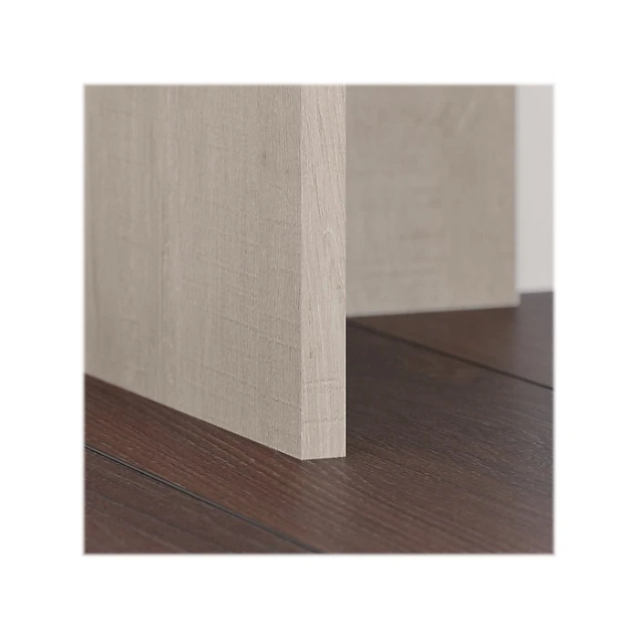 Bush Furniture Townhill 34" Corner Desk, Washed Gray/Madison Cherry - Space-Saving Laminated Wood Office Desk 3 Bush Furniture Townhill 34" Corner Desk, Washed Gray/Madison Cherry - Space-Saving Laminated Wood Office Desk - Image 3