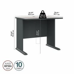 Bush Business Furniture Cubix 36W Laminated Wood Desk - Slate/White Spectrum (WC8436A), Durable & Stylish Office Desk -Computer Office Desks Shop unnamed file 4728