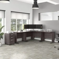 Bush Business Furniture Studio A 48"W Corner Computer Desk, Storm Gray (SDD148SG) - Premium Laminated Wood Desk for Home & Office -Computer Office Desks Shop unnamed file 4738