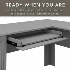 Bush Furniture Fairview 60" L-Shaped Desk With Hutch & Storage | Cape Cod Gray -Computer Office Desks Shop unnamed file 4743