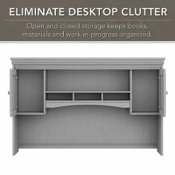 Bush Furniture Fairview 60" L-Shaped Desk With Hutch & Storage | Cape Cod Gray -Computer Office Desks Shop unnamed file 4744