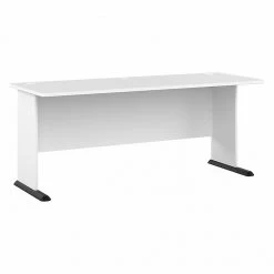 Bush Business Furniture Studio A 72"W Laminated Wood Computer Desk, White (SDD172WH) - Stylish & Durable Office Desk