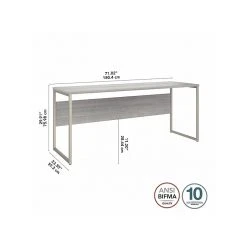 Bush Business Furniture Hybrid 72" W Laminated Wood Computer Desk with Metal Legs, Platinum Gray (HYD272PG) -Computer Office Desks Shop unnamed file 4806
