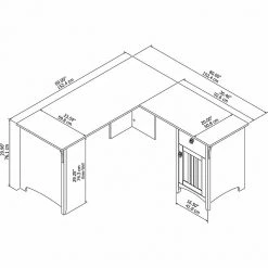 Bush Furniture Salinas L-Shaped Desk with Storage, Antique White (SAD160AW-03) – Stylish & Functional Laminate Office Desk -Computer Office Desks Shop unnamed file 483