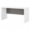 Kathy Ireland® Echo 60"W Laminated Wood Credenza Desk - Pure White/Modern Gray | Office Furniture