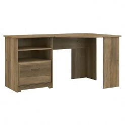 Bush Furniture Cabot 60" Corner Desk, Reclaimed Pine - Space-Saving Laminated Wood Office Furniture (WC31515-03K)