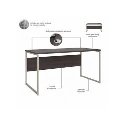 Bush Business Furniture Hybrid 60" W Laminated Wood Computer Desk with Metal Legs, Storm Gray (HYD360SG) - Durable & Stylish Workspace Solution -Computer Office Desks Shop unnamed file 4919