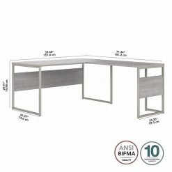 Bush Business Furniture Hybrid 60" L-Shaped Table Desk in Platinum Gray | Durable Laminated Wood | Office & Home 10 Bush Business Furniture Hybrid 60" L-Shaped Table Desk in Platinum Gray | Durable Laminated Wood | Office & Home -Computer Office Desks Shop unnamed file 4928