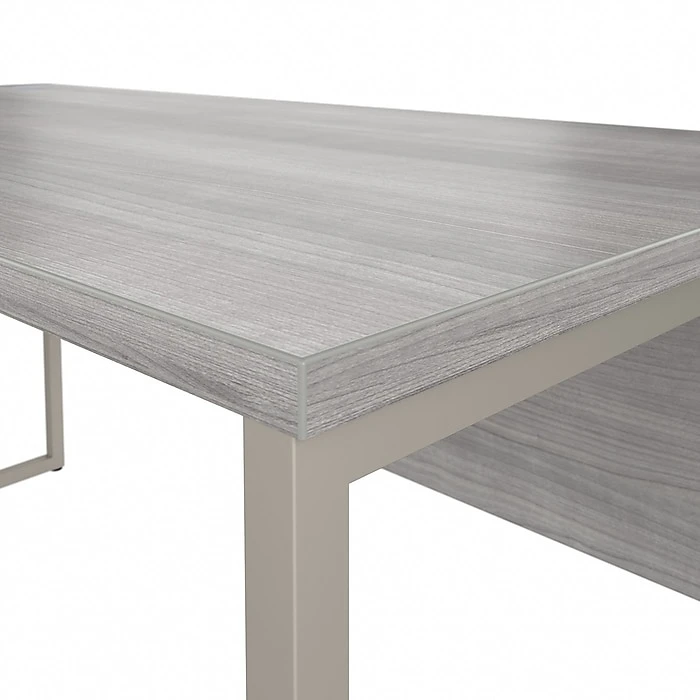 Bush Business Furniture Hybrid 60" L-Shaped Table Desk in Platinum Gray | Durable Laminated Wood | Office & Home 6 Bush Business Furniture Hybrid 60" L-Shaped Table Desk in Platinum Gray | Durable Laminated Wood | Office & Home - Image 6