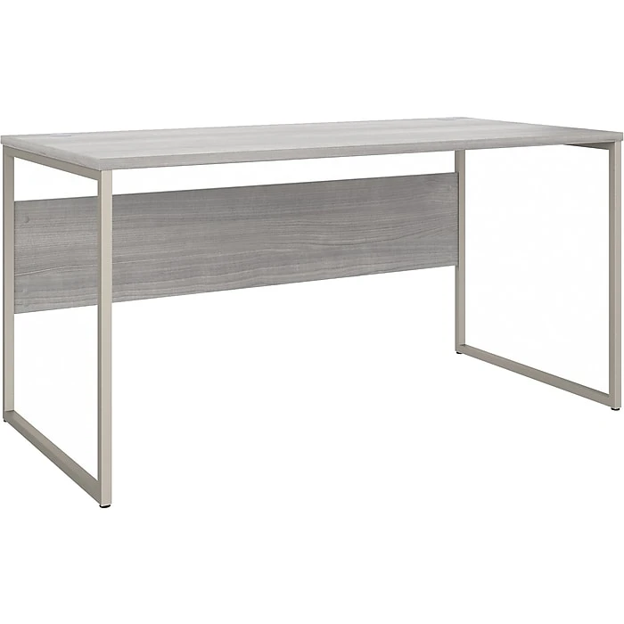 Bush Business Furniture Hybrid 60" W Laminated Wood Computer Desk with Metal Legs, Platinum Gray (HYD360PG) 1 Bush Business Furniture Hybrid 60" W Laminated Wood Computer Desk with Metal Legs, Platinum Gray (HYD360PG)