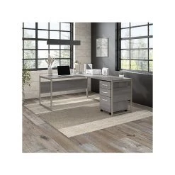 Bush Business Furniture Hybrid 60" W Laminated Wood Computer Desk with Metal Legs, Platinum Gray (HYD360PG) 15 Bush Business Furniture Hybrid 60" W Laminated Wood Computer Desk with Metal Legs, Platinum Gray (HYD360PG) -Computer Office Desks Shop unnamed file 4939