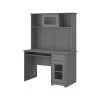 Bush Furniture Cabot 48" Modern Gray Computer Desk with Hutch | Laminated Wood Desk