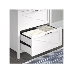 Bush Furniture Key West 60" L-Shaped Desk With Lateral File Cabinet, Pure White Oak - Durable Laminated Wood Office Furniture -Computer Office Desks Shop unnamed file 4967