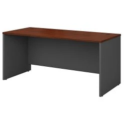 Bush Business Furniture Westfield 66W X 30D Office Desk - Hansen Cherry/Graphite Gray (WC24442A) | Durable Laminate Surface