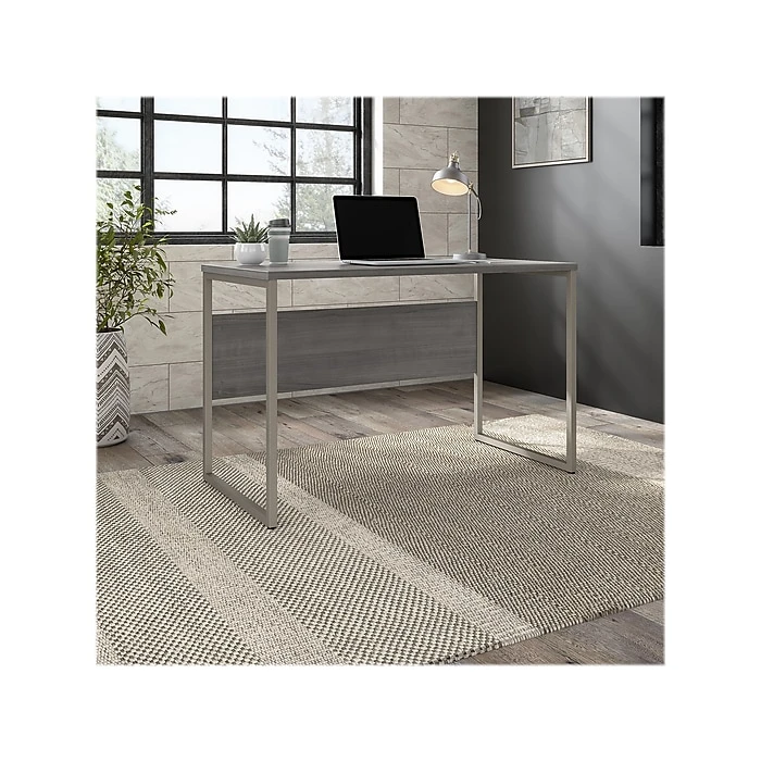 Bush Business Furniture Hybrid 48" W Laminated Wood Computer Table Desk, Platinum Gray (HYD148PG) 2 Bush Business Furniture Hybrid 48" W Laminated Wood Computer Table Desk, Platinum Gray (HYD148PG) - Image 2