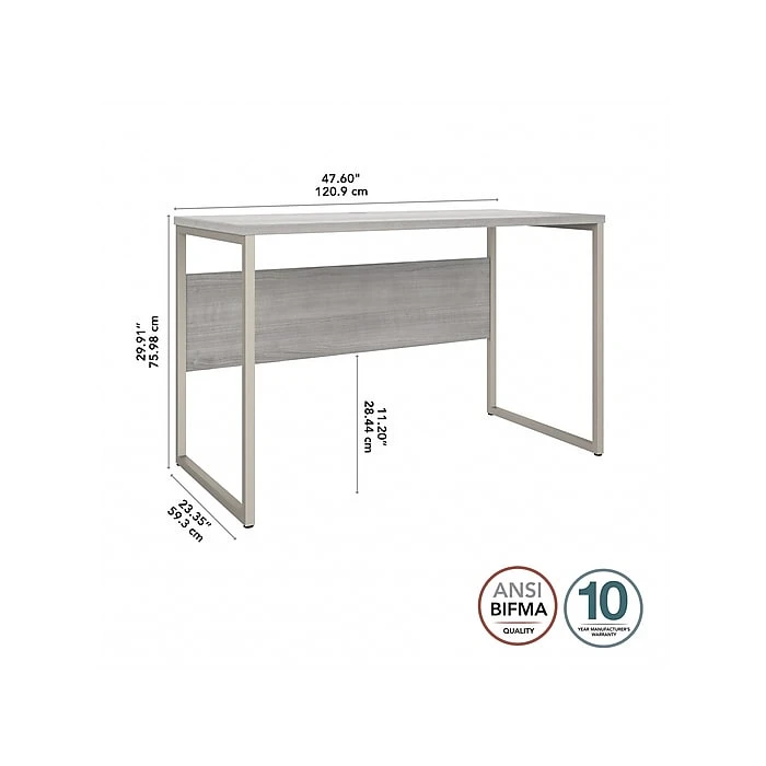 Bush Business Furniture Hybrid 48" W Laminated Wood Computer Table Desk, Platinum Gray (HYD148PG) 4 Bush Business Furniture Hybrid 48" W Laminated Wood Computer Table Desk, Platinum Gray (HYD148PG) - Image 4