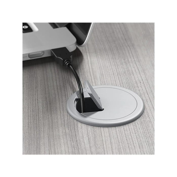 Bush Business Furniture Hybrid 48" W Laminated Wood Computer Table Desk, Platinum Gray (HYD148PG) 5 Bush Business Furniture Hybrid 48" W Laminated Wood Computer Table Desk, Platinum Gray (HYD148PG) - Image 5