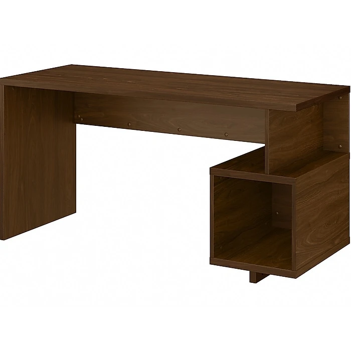 Kathy Ireland Home by Bush Furniture Madison Avenue 60" Laminated Wood Writing Desk in Modern Walnut (MDD160MW-03) 1 Kathy Ireland Home by Bush Furniture Madison Avenue 60" Laminated Wood Writing Desk in Modern Walnut (MDD160MW-03)