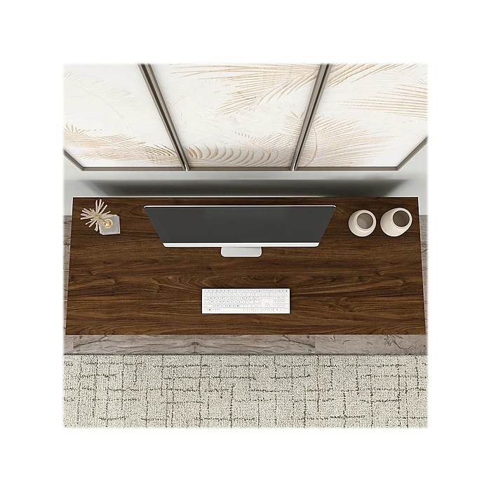 Kathy Ireland Home by Bush Furniture Madison Avenue 60" Laminated Wood Writing Desk in Modern Walnut (MDD160MW-03) 3 Kathy Ireland Home by Bush Furniture Madison Avenue 60" Laminated Wood Writing Desk in Modern Walnut (MDD160MW-03) - Image 3