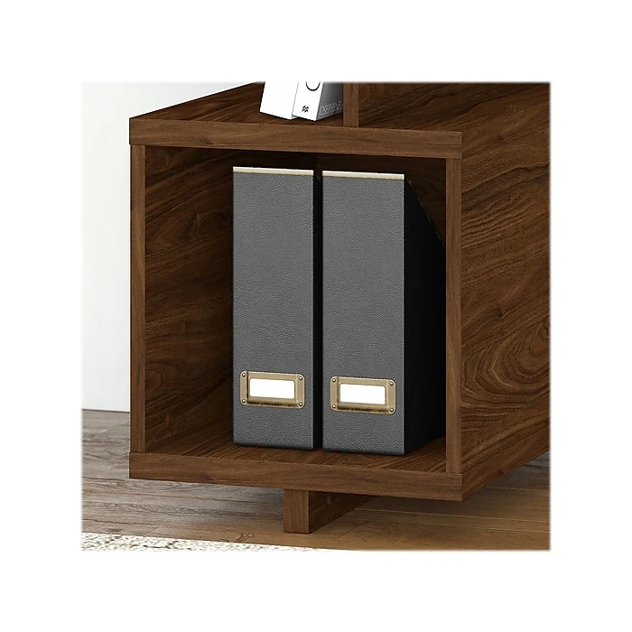 Kathy Ireland Home by Bush Furniture Madison Avenue 60" Laminated Wood Writing Desk in Modern Walnut (MDD160MW-03) 4 Kathy Ireland Home by Bush Furniture Madison Avenue 60" Laminated Wood Writing Desk in Modern Walnut (MDD160MW-03) - Image 4