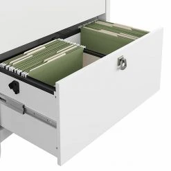 Bush Furniture Salinas 60" L-Shaped Desk with Lateral File Cabinet & 5-Shelf Bookcase, Shiplap Gray/Pure White -Computer Office Desks Shop unnamed file 5005