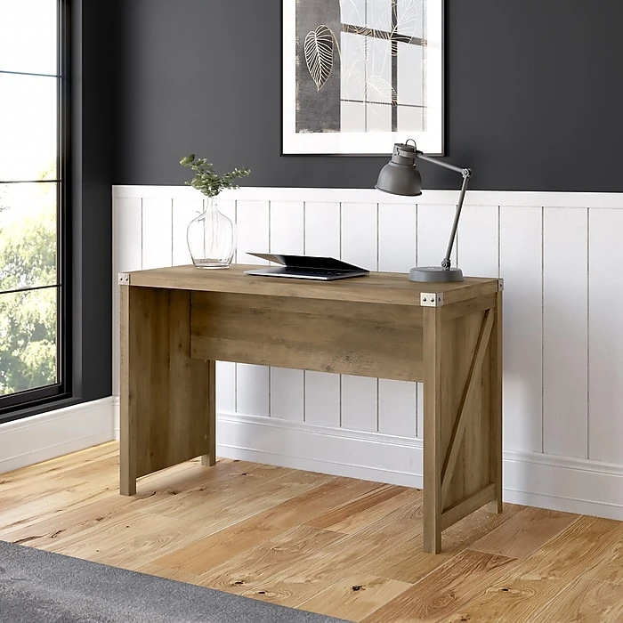 Kathy Ireland® Home Cottage Grove 48" Writing Desk - Reclaimed Pine, Laminated Wood 2 Kathy Ireland® Home Cottage Grove 48" Writing Desk - Reclaimed Pine, Laminated Wood - Image 2