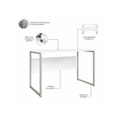 Bush Business Furniture Hybrid 48" W Computer Table Desk With Metal Legs, White (HYD148WH) - Laminated Wood Desk for Office & Home -Computer Office Desks Shop unnamed file 5025