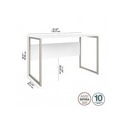 Bush Business Furniture Hybrid 48" W Computer Table Desk With Metal Legs, White (HYD148WH) - Laminated Wood Desk for Office & Home -Computer Office Desks Shop unnamed file 5026