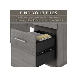 Bush Furniture Somerset 60"W Laminated Wood Office Desk With Drawers, Platinum Gray (WC81228K) -Computer Office Desks Shop unnamed file 5040