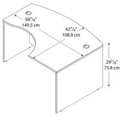 Bush Business Furniture Westfield 60W x 43D Right-Handed L-Shaped Desk in Hansen Cherry | Laminate Office Desk -Computer Office Desks Shop unnamed file 505