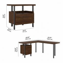 Bush Furniture Architect 60"W L-Shaped Desk with Lateral File Cabinet, Modern Walnut (ACT004MW) - Stylish & Functional Laminated Wood Desk -Computer Office Desks Shop unnamed file 5050